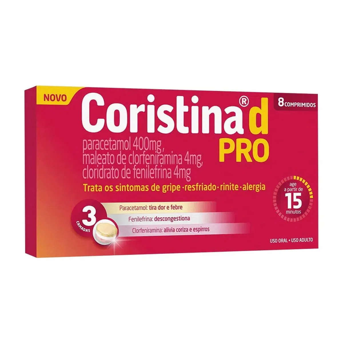 Coristina D Pro Com 8 Comprimidos Mantecorp Farmasa