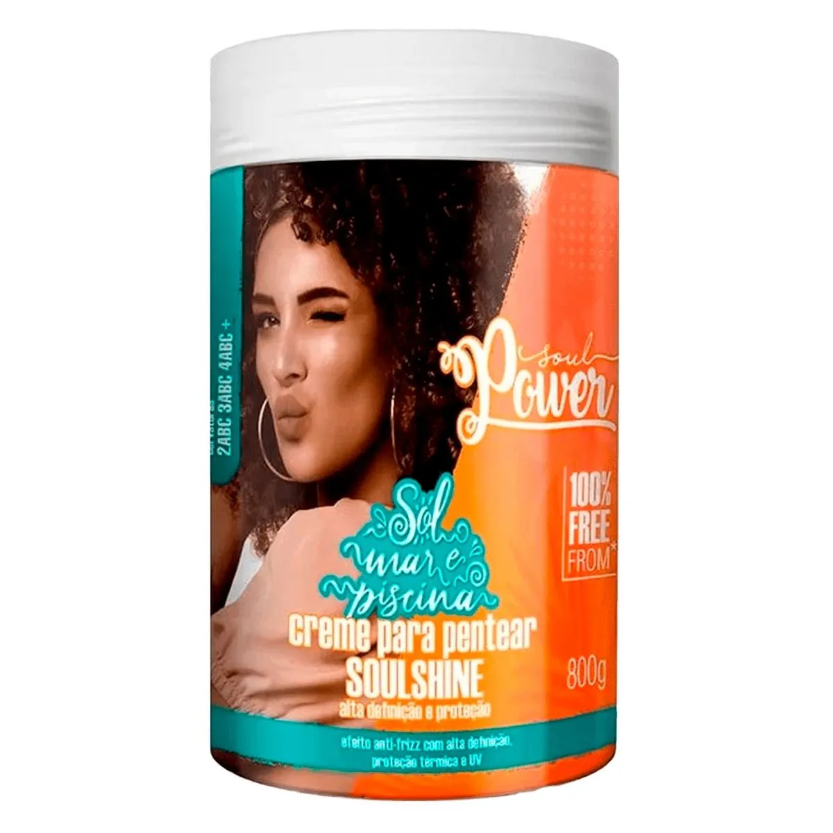 Creme de Pentear Soul Power Sol Mar e Piscina Soulshine 800G Beautycolor