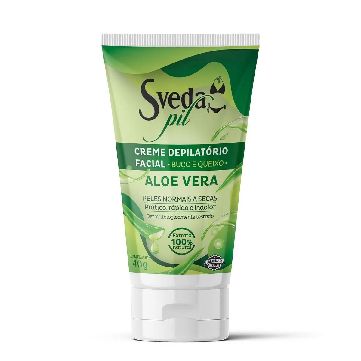 Creme Depilatório Facial Aloe Vera Buço e Queixo 100g Sveda Pil