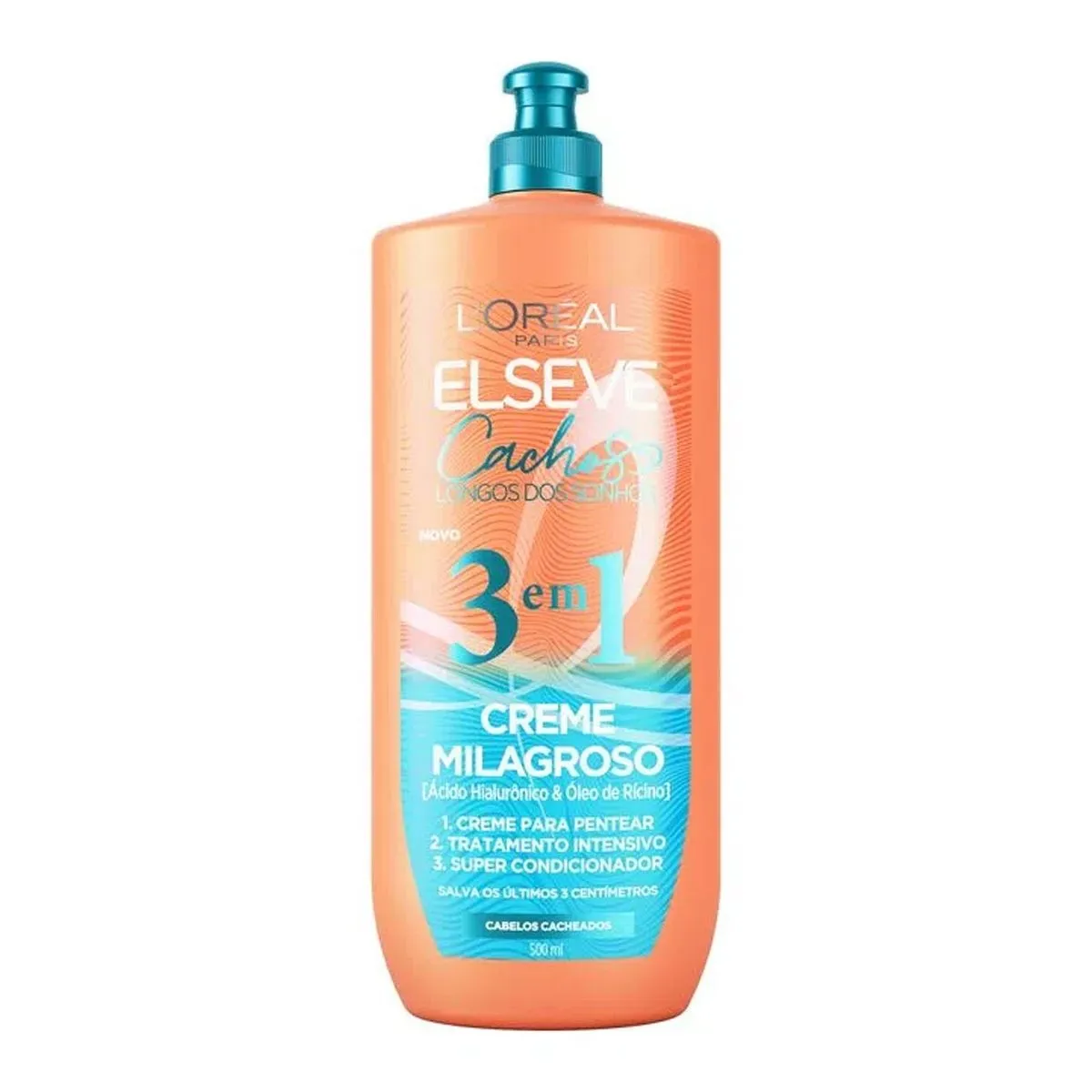 Creme Milagroso 3 em 1 Elseve Cachos Longos dos Sonhos 500ml