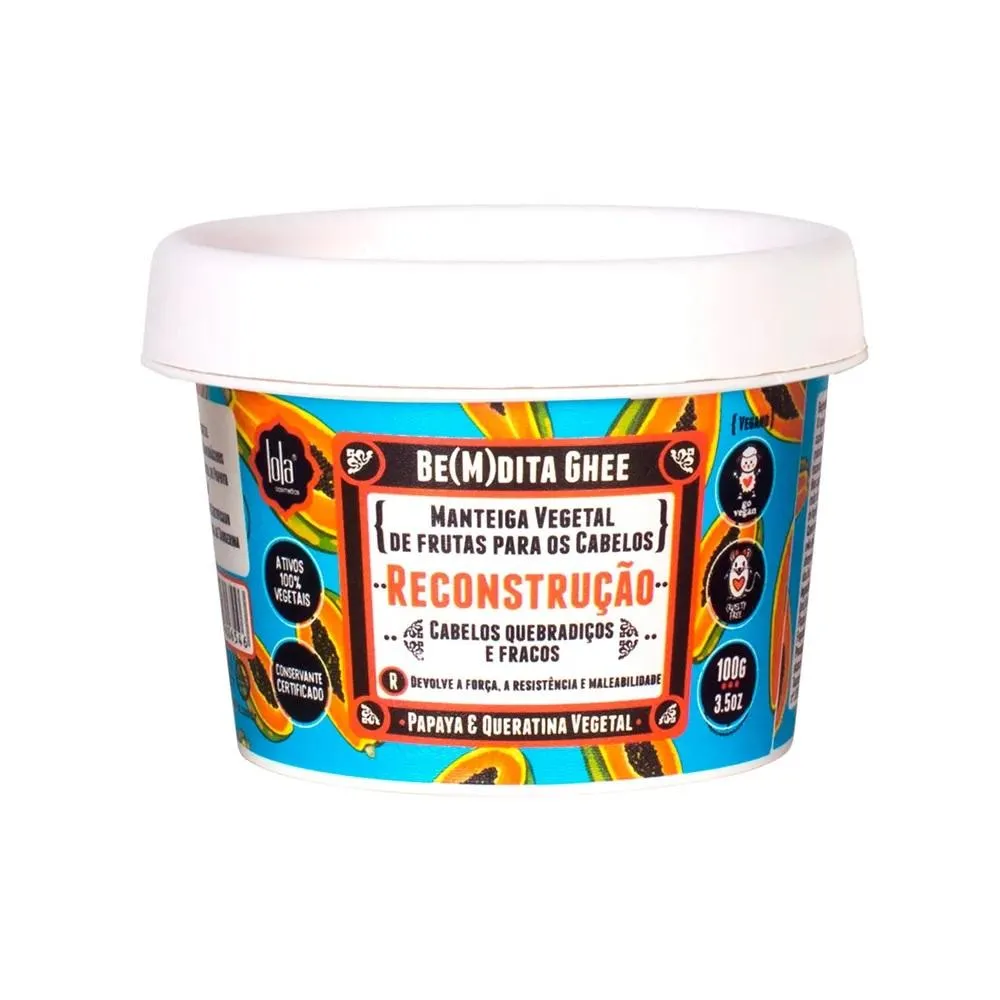 Creme para Cabelos Bemdita Ghee Lola Reconstrução Mamão 100g