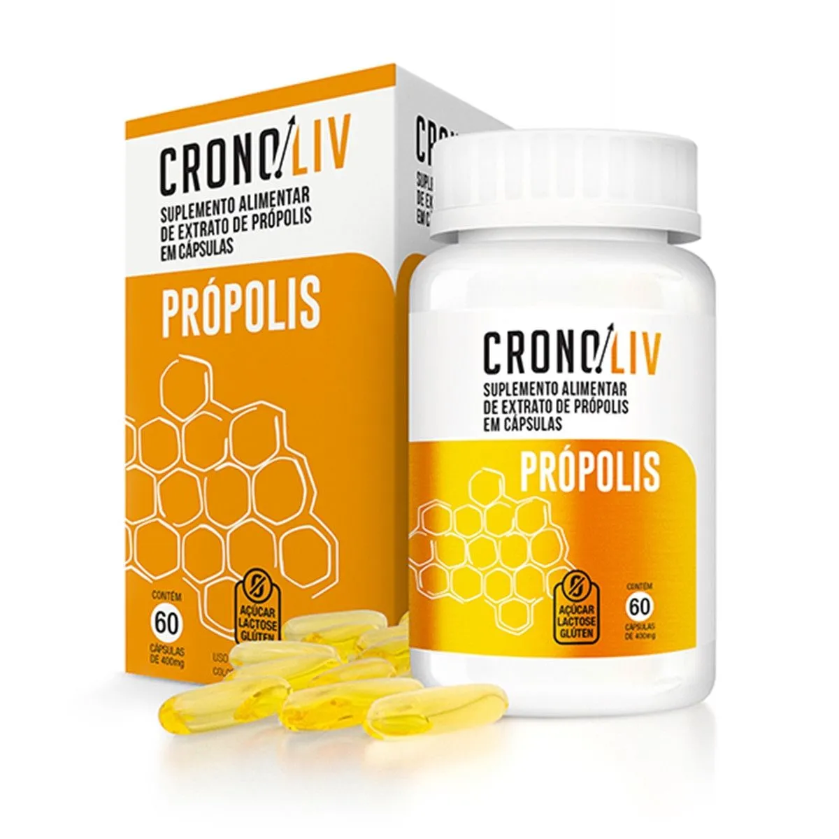 Cronoliv Própolis Com 60 Cápsulas