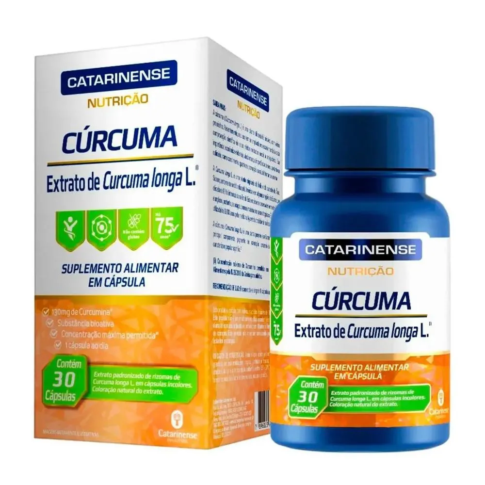Cúrcuma 130mg Catarinense Nutrição 30 cápsulas