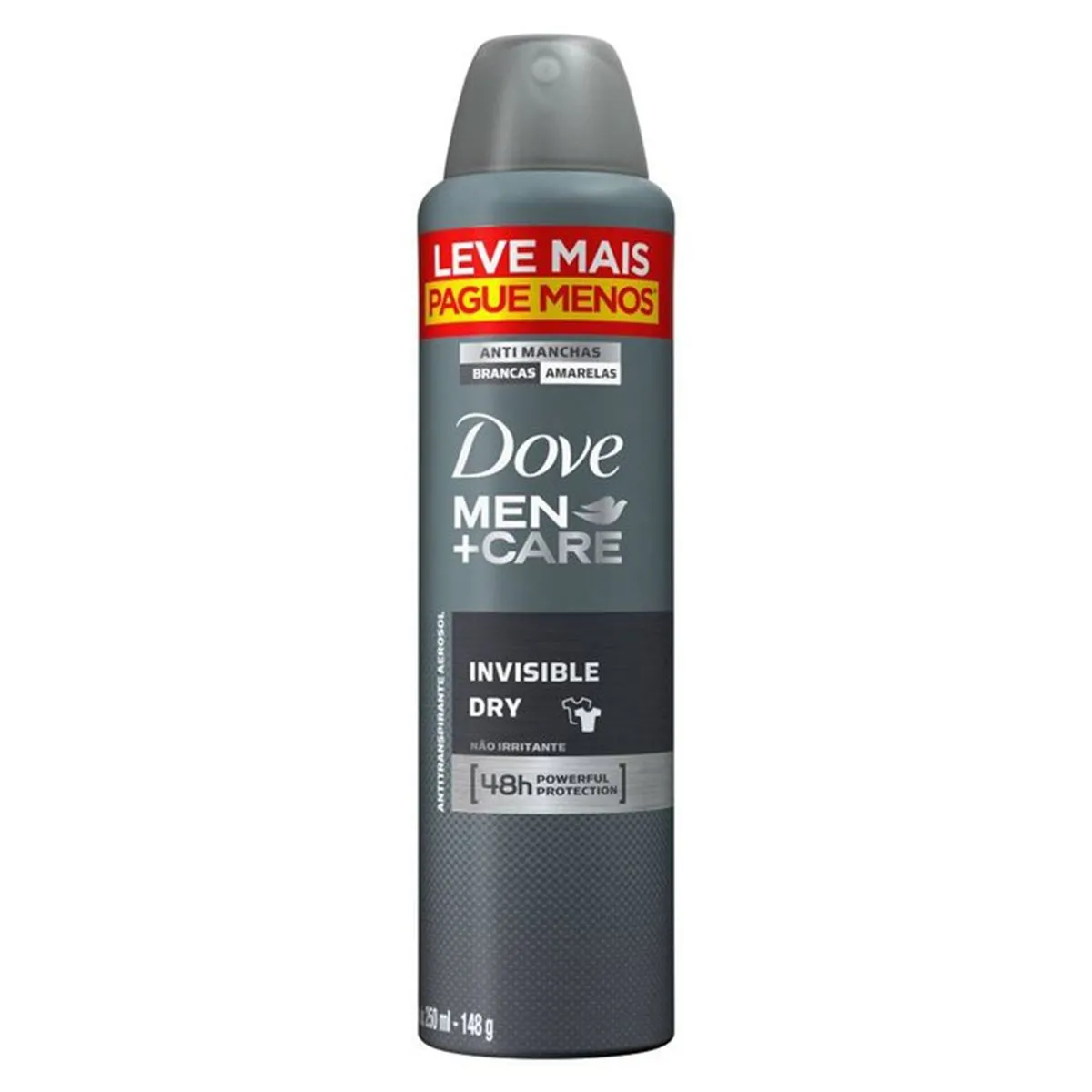 Desodorante Antitranspirante Aerosol Invisible Dry 250ml Dove Men Care