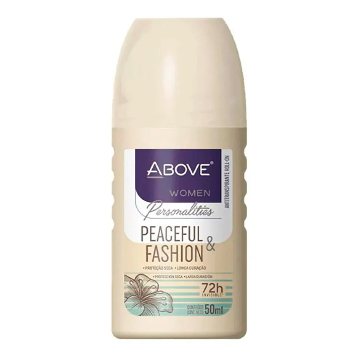 Desodorante Antitranspirante Roll-On Above Women Personalities Peaceful e Fashion 72H 50Ml