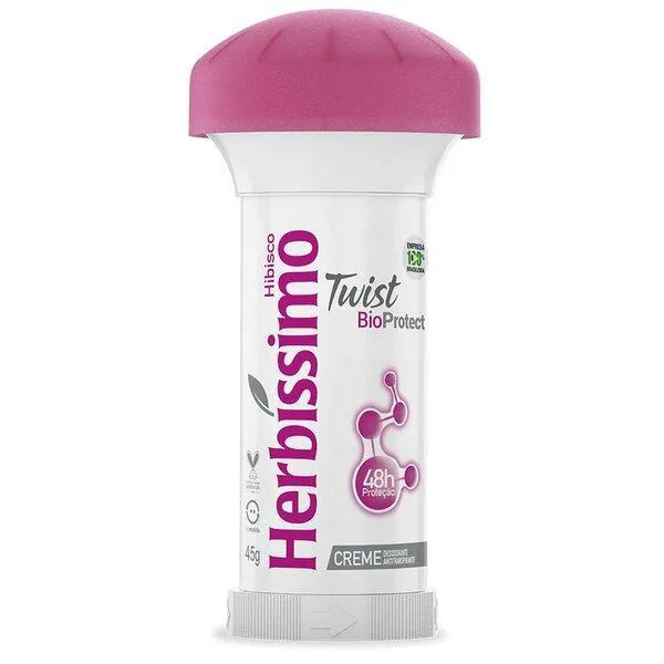 Desodorante Antitranspirante Stick Creme Herbíssimo Hibisco 48h 45g