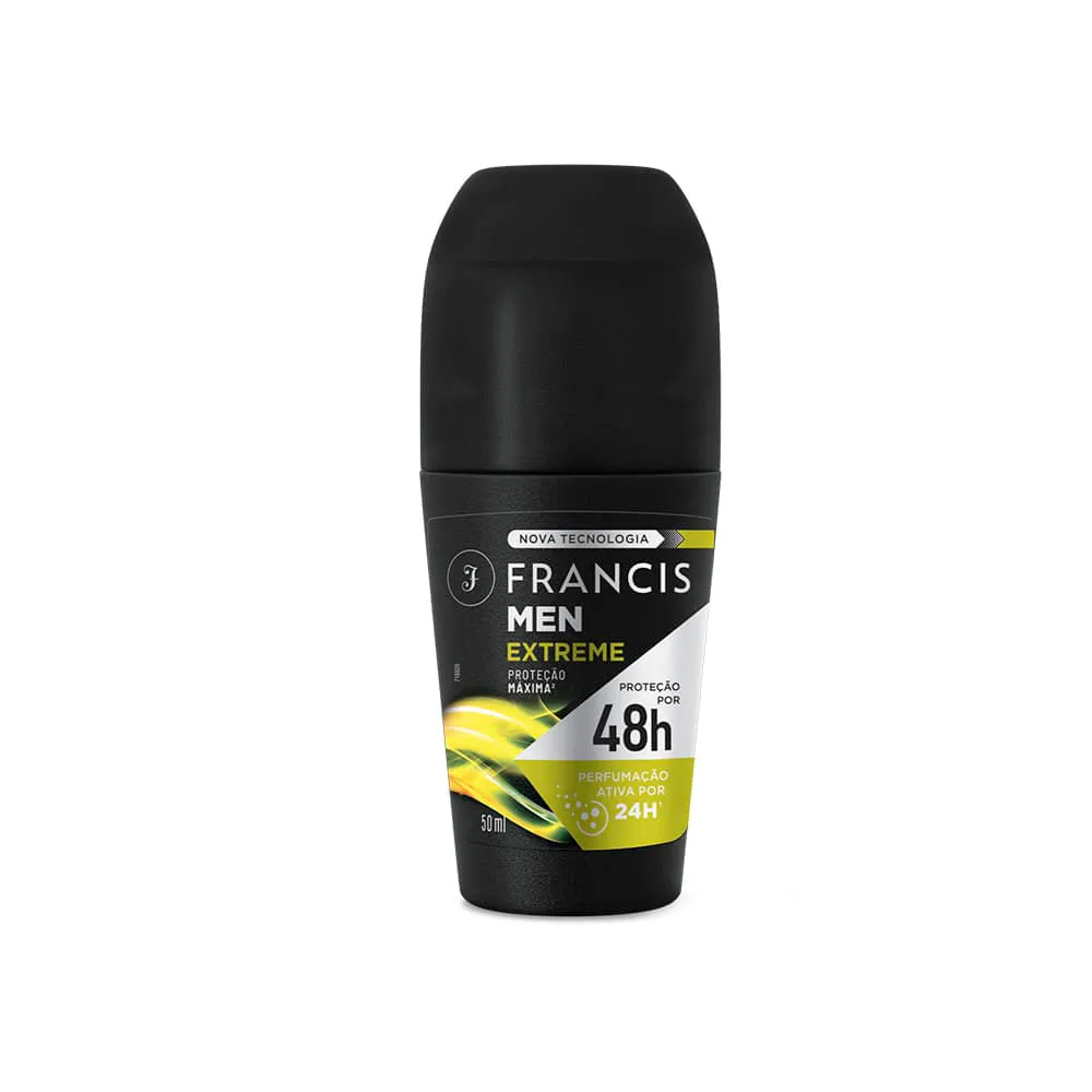 Desodorante Francis Roll-On 50ml Masculino Amarelo