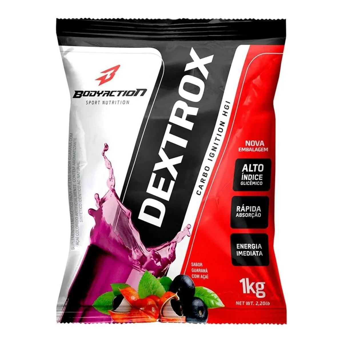Dextrose Sabor Guaraná Com Acaí 1Kg Bodyaction