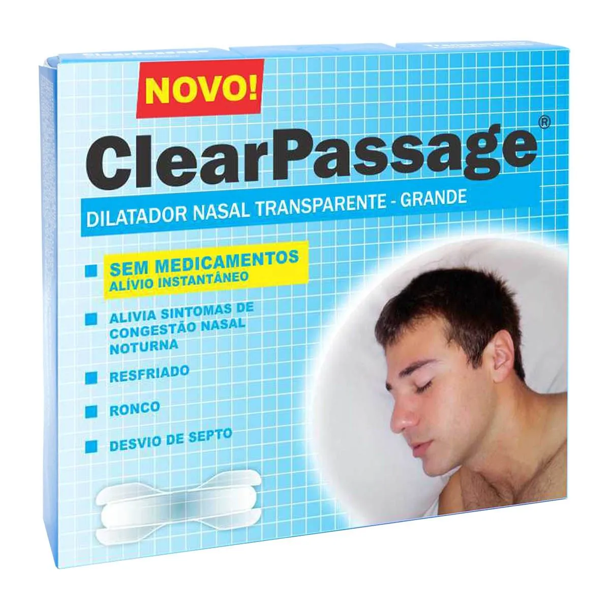 Dilatador Nasal Clearpassage Transparente Grande Com 9 Unidades