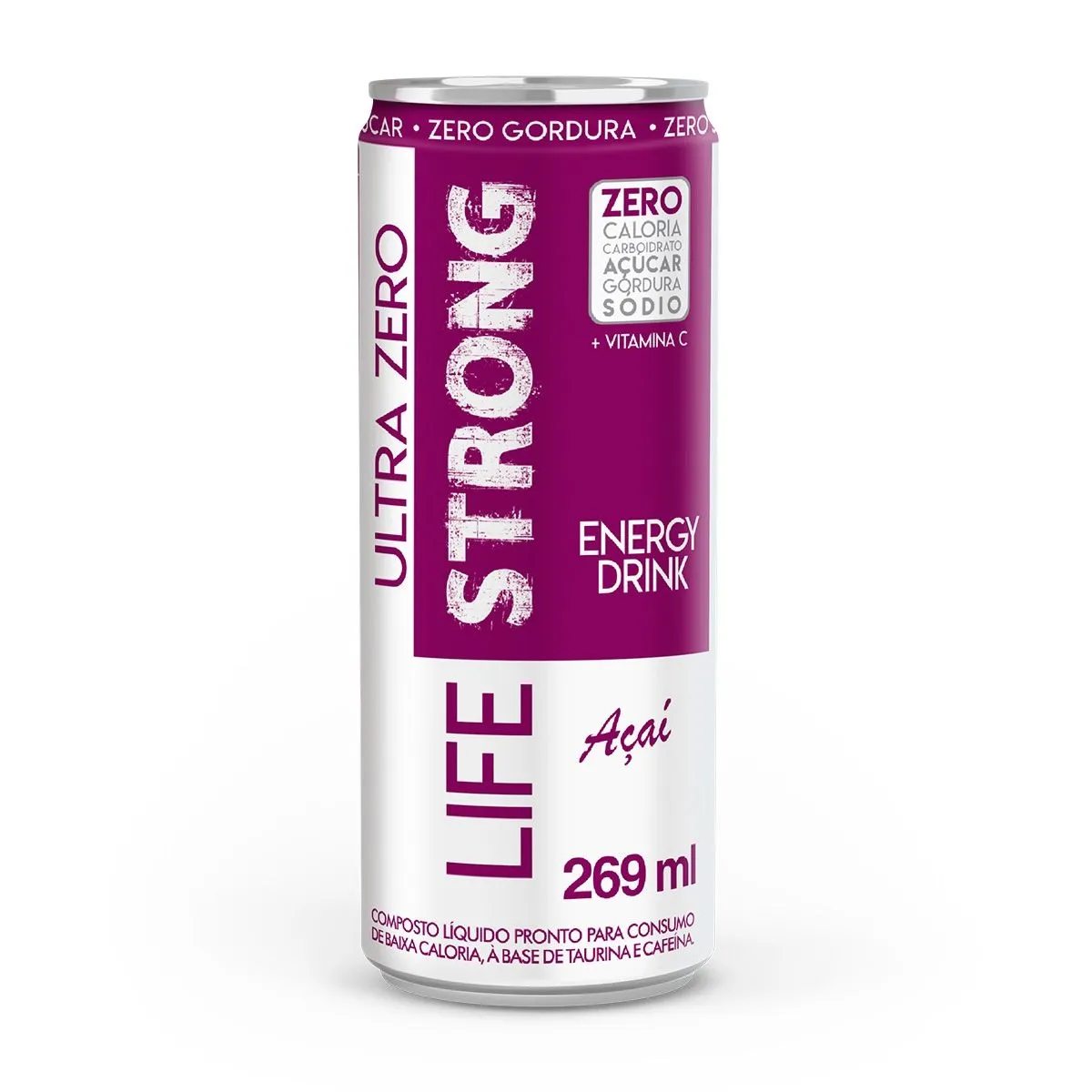 Energético Ultra Zero Sabor Açai 269Ml Life Strong