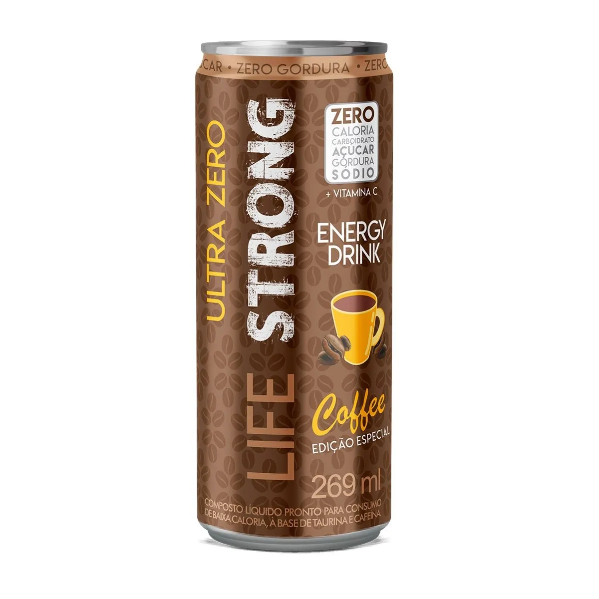 Energético Ultra Zero Sabor Coffe 269Ml Life Strong