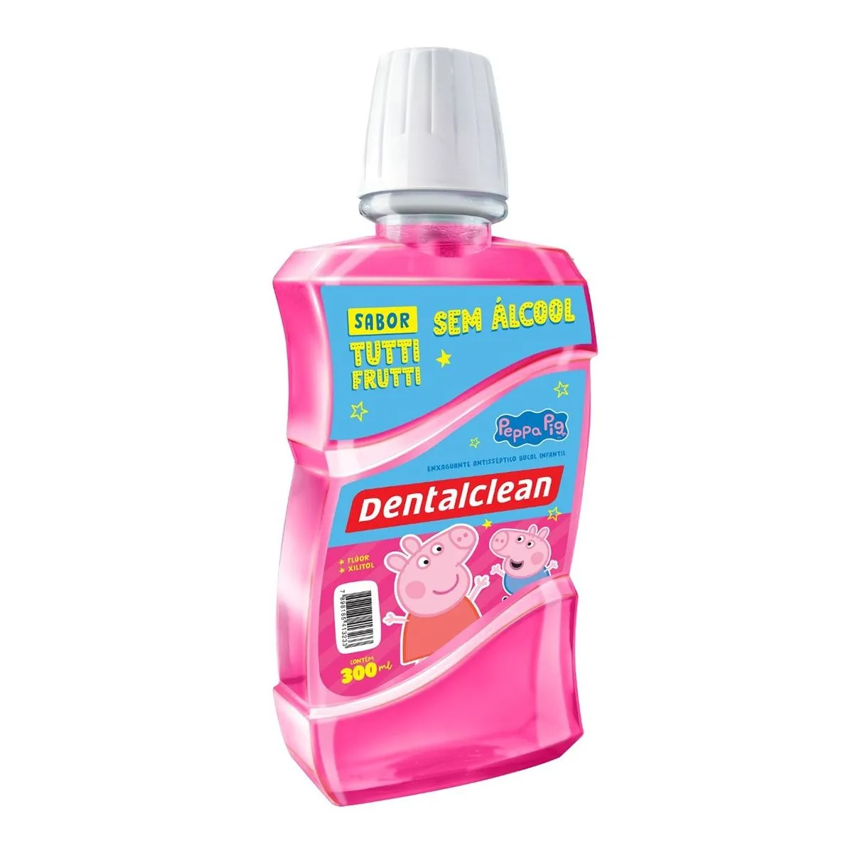 Enxaguante Bucal Antisséptico Infantil Peppa Pig Sem Álcool Sabor Tutti Frutti Com 300Ml Dentalclean