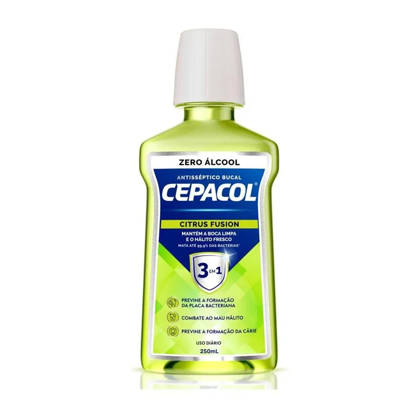 Enxaguante Bucal Cepacol Fusion Sem Álcool 250ml