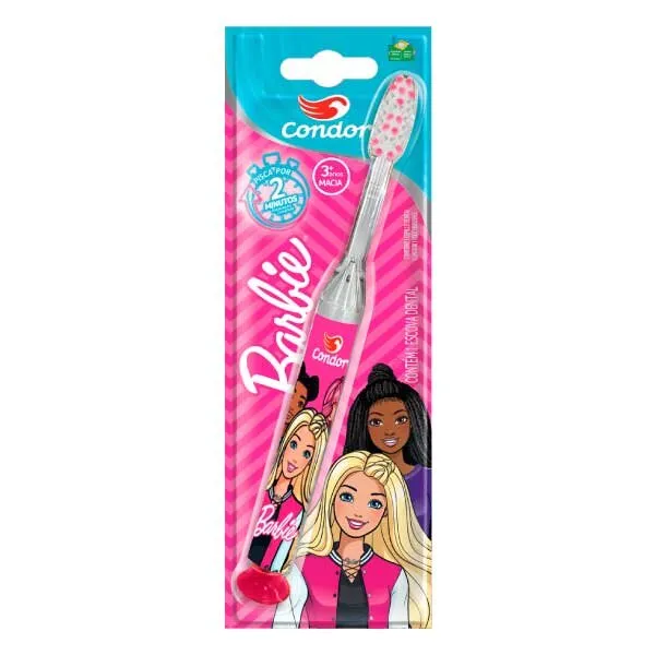 Escova dental Condor Barbie luz de LED 3176-0