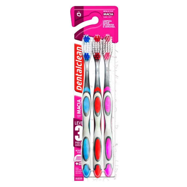 Escova Dental Dentalclean Leve Mais Pague Menos Metallic Plus