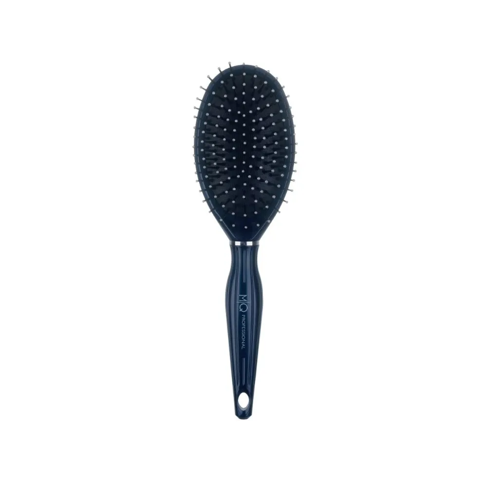 Escova De Cabelo Mq Profissional Oval Almofadada Nylon Indigo Grande 05.012