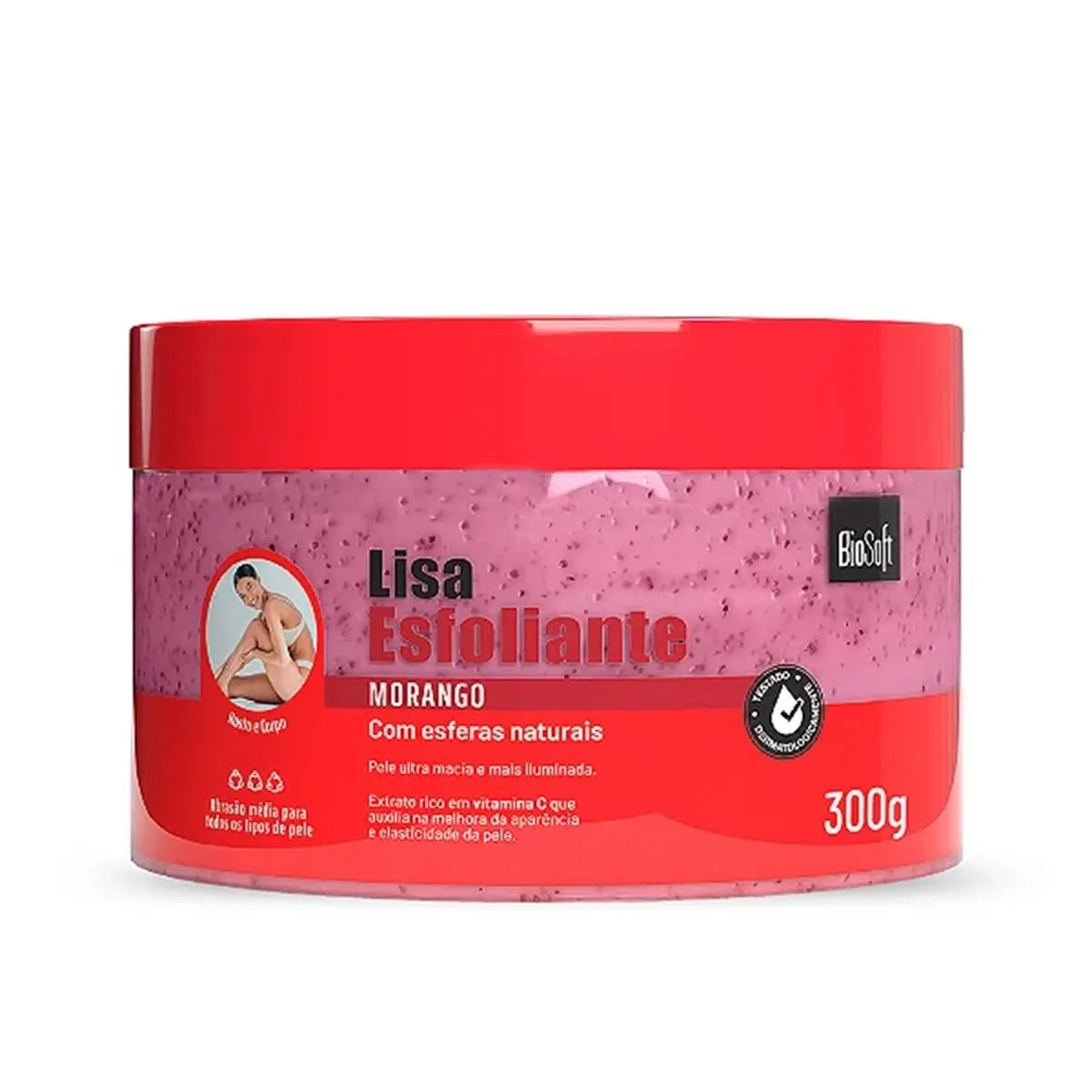 Esfoliante Morango 300g Bio Soft