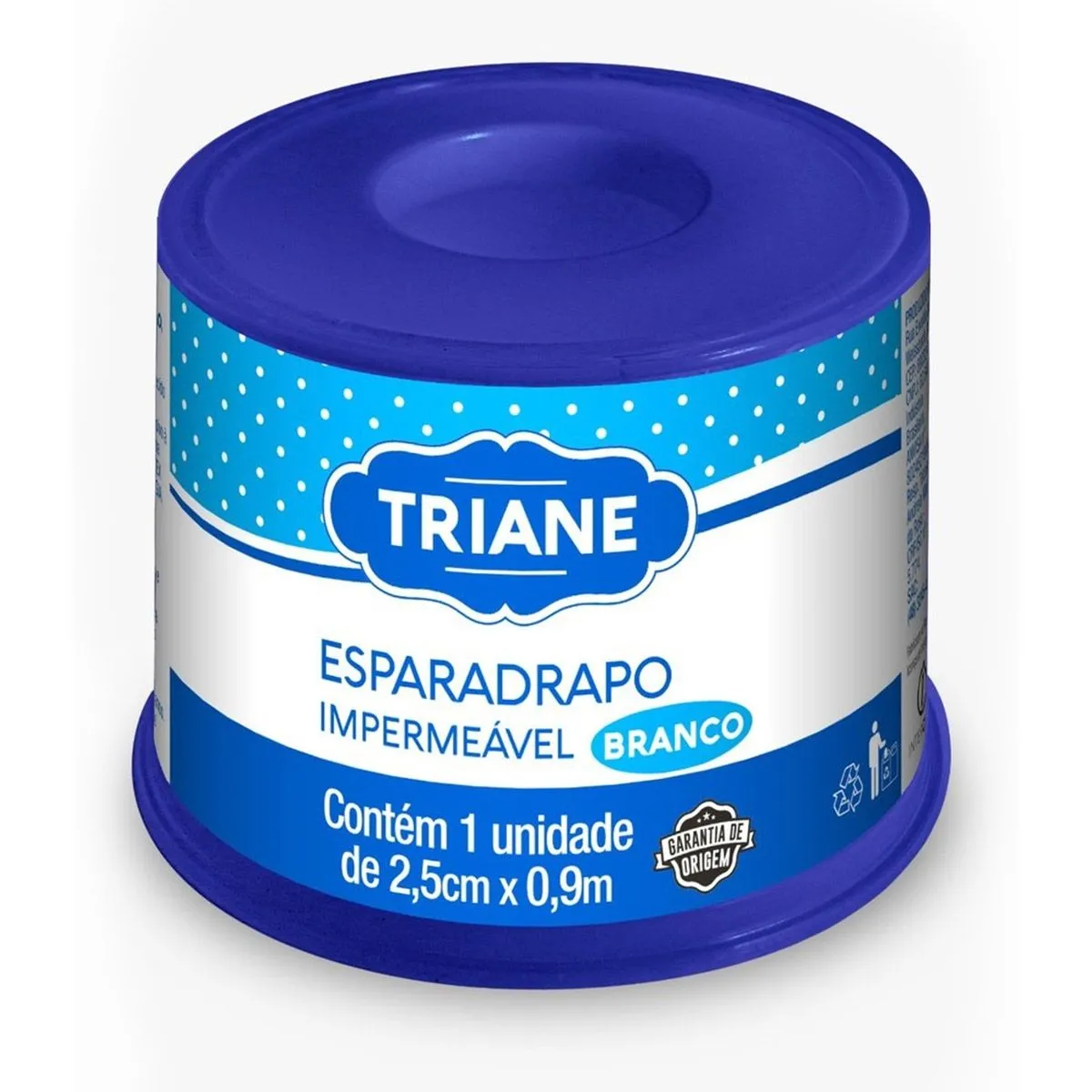 Esparadrapo Impermeável Branco 2,5cm x 0,9m Triane