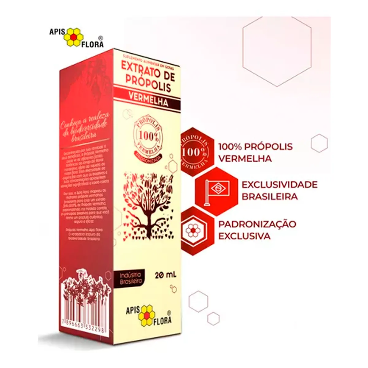 Extrato de Própolis Vermelha Apis Flora 20ml