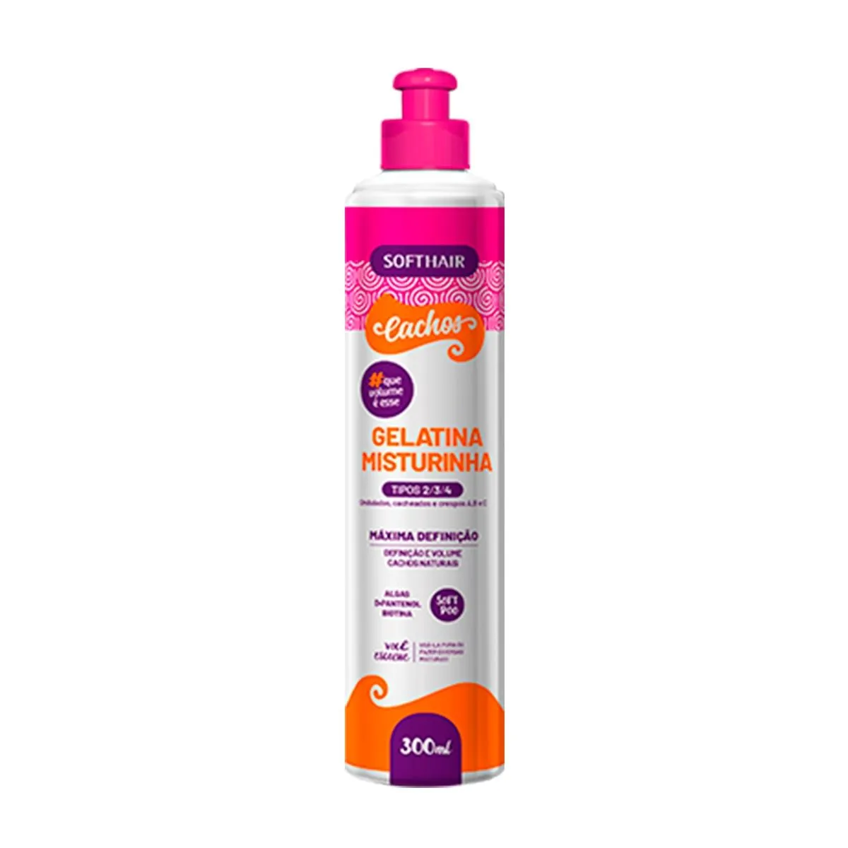 Finalizador Gelatina Misturinha Cachos Tipo 2/3/4 Com 300ml Softhair