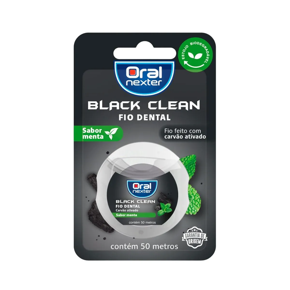Fio Dental Black Clean Menta 50m Oral Nexter