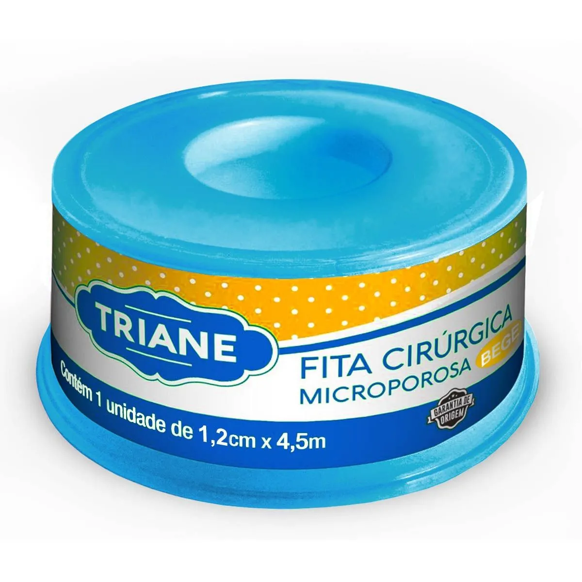 Fita Cirúrgica Microporosa Bege 1,2cm x 4,5m Triane