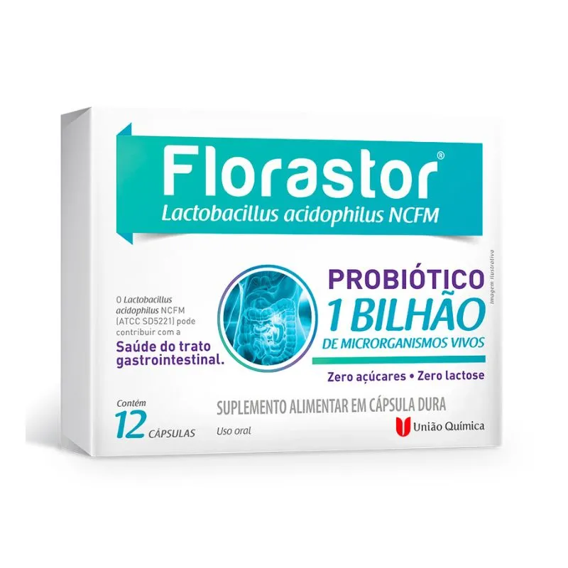 Florastor 1 Bilhão 12 Comprimidos de Liberação Prolongada União Química