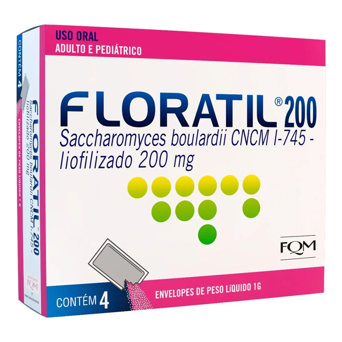 Floratil 200mg com 4 Envelopes FQM