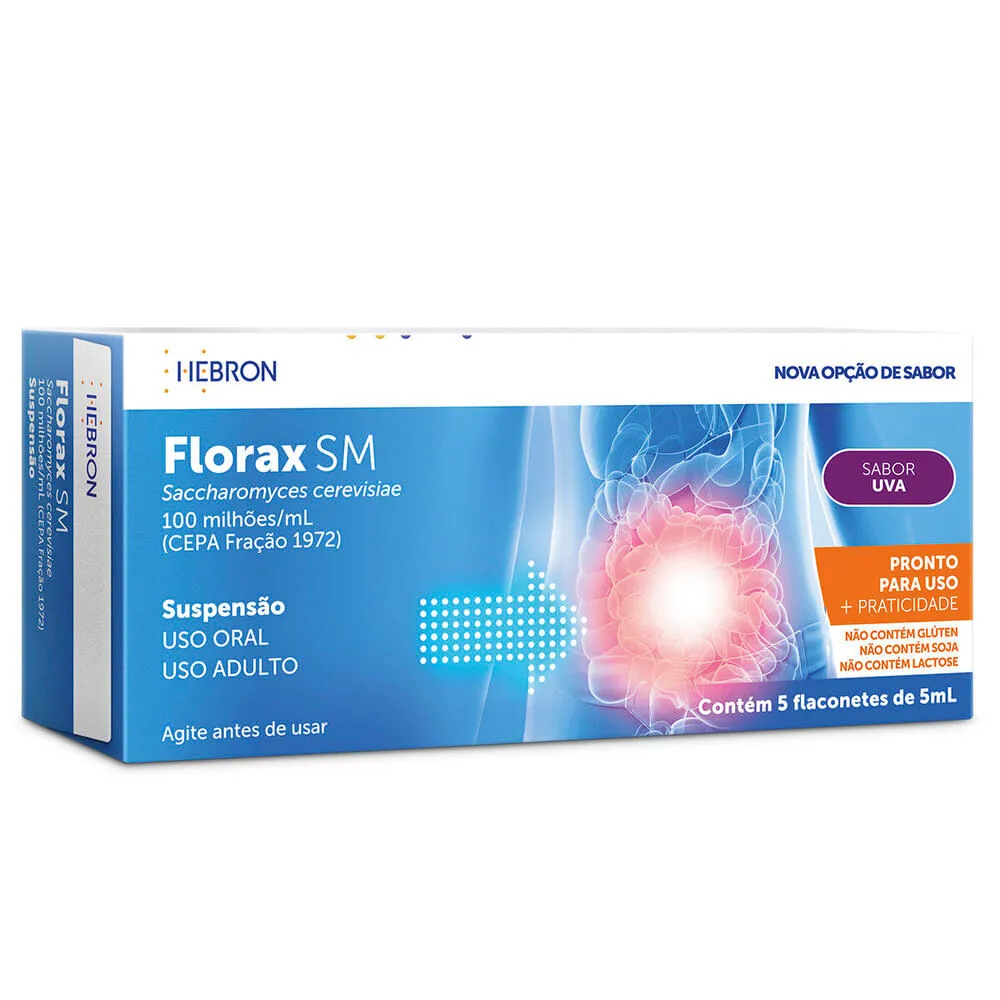 Florax SM Adulto Uva Solução Oral 5 Flaconetes de 5ml