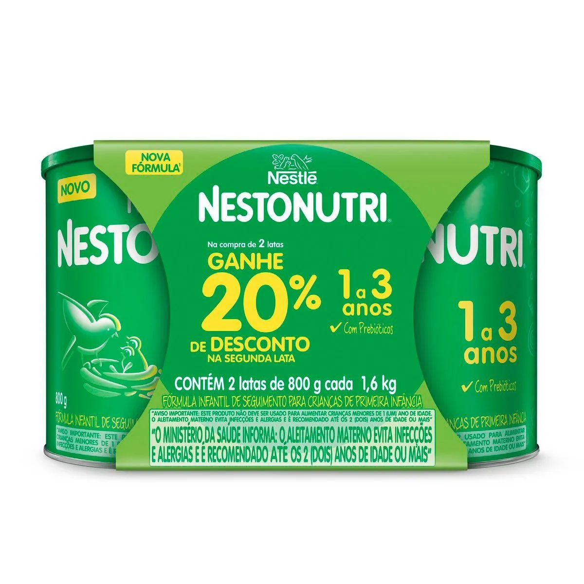 Fórumula Infantil Nestonutri Lata 2 Unidades Com 1,6kg