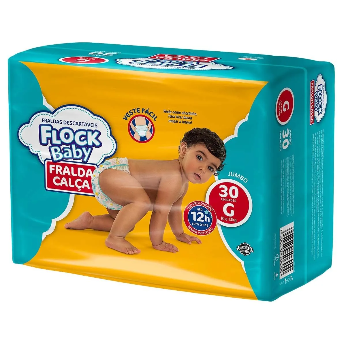 Fralda-Calça Tamanho G com 30 Unidades Flock Baby