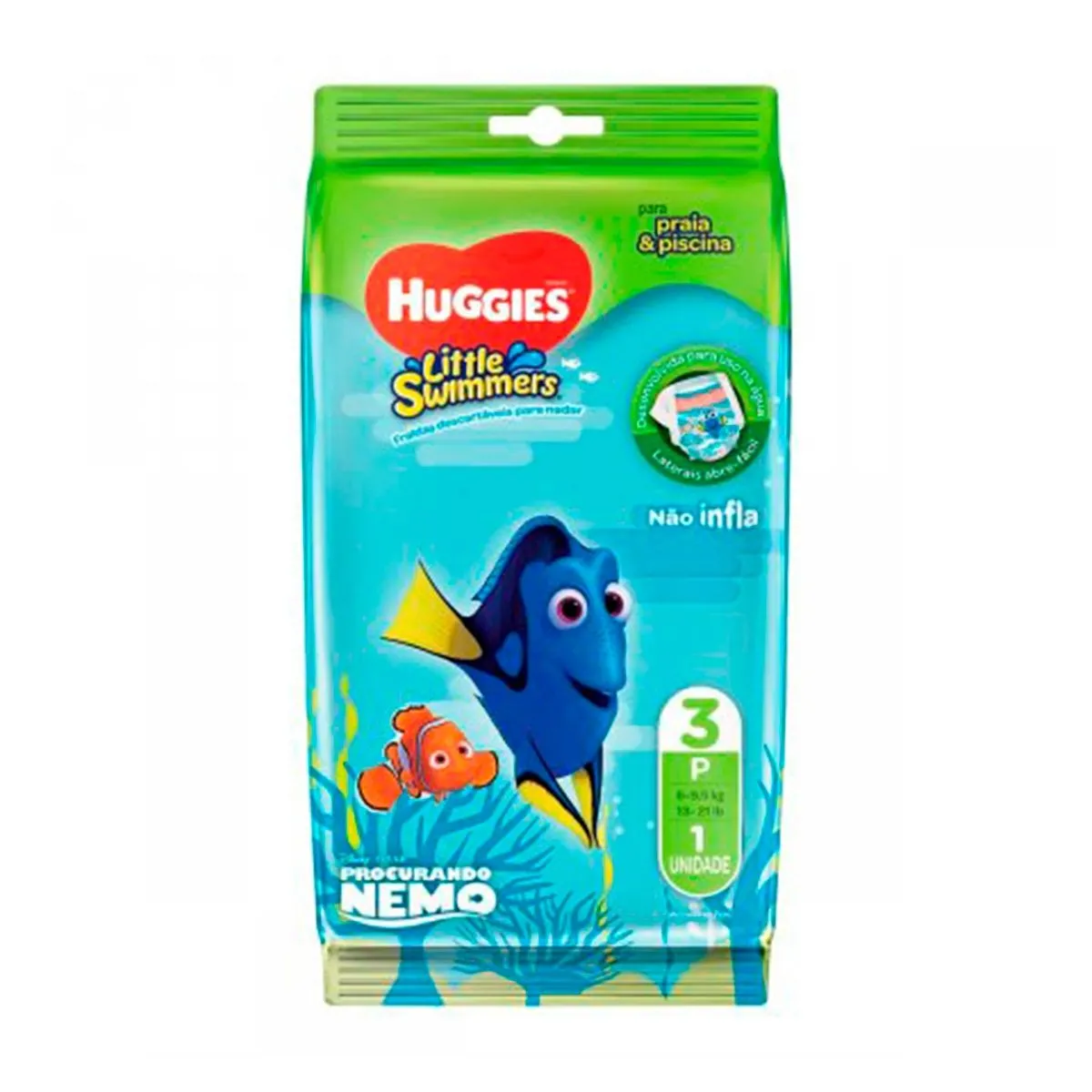 Fralda Infantil Mar e Piscina Pequeno Com 1 Unidade Huggies