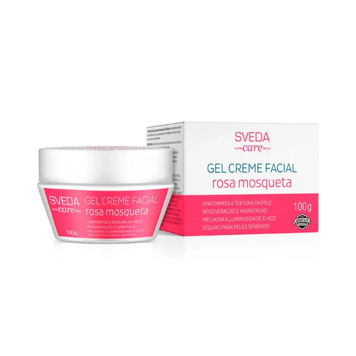 Gel Creme Facial 100g Rosa Mosqueta Sveda