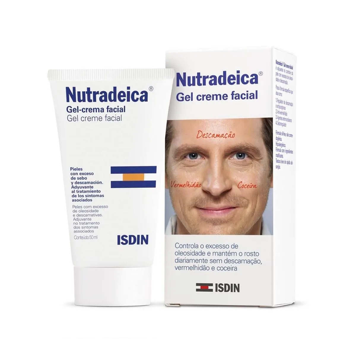 Gel Creme Facial Nutradeica Pele Descamativa Com 50ml Isdin
