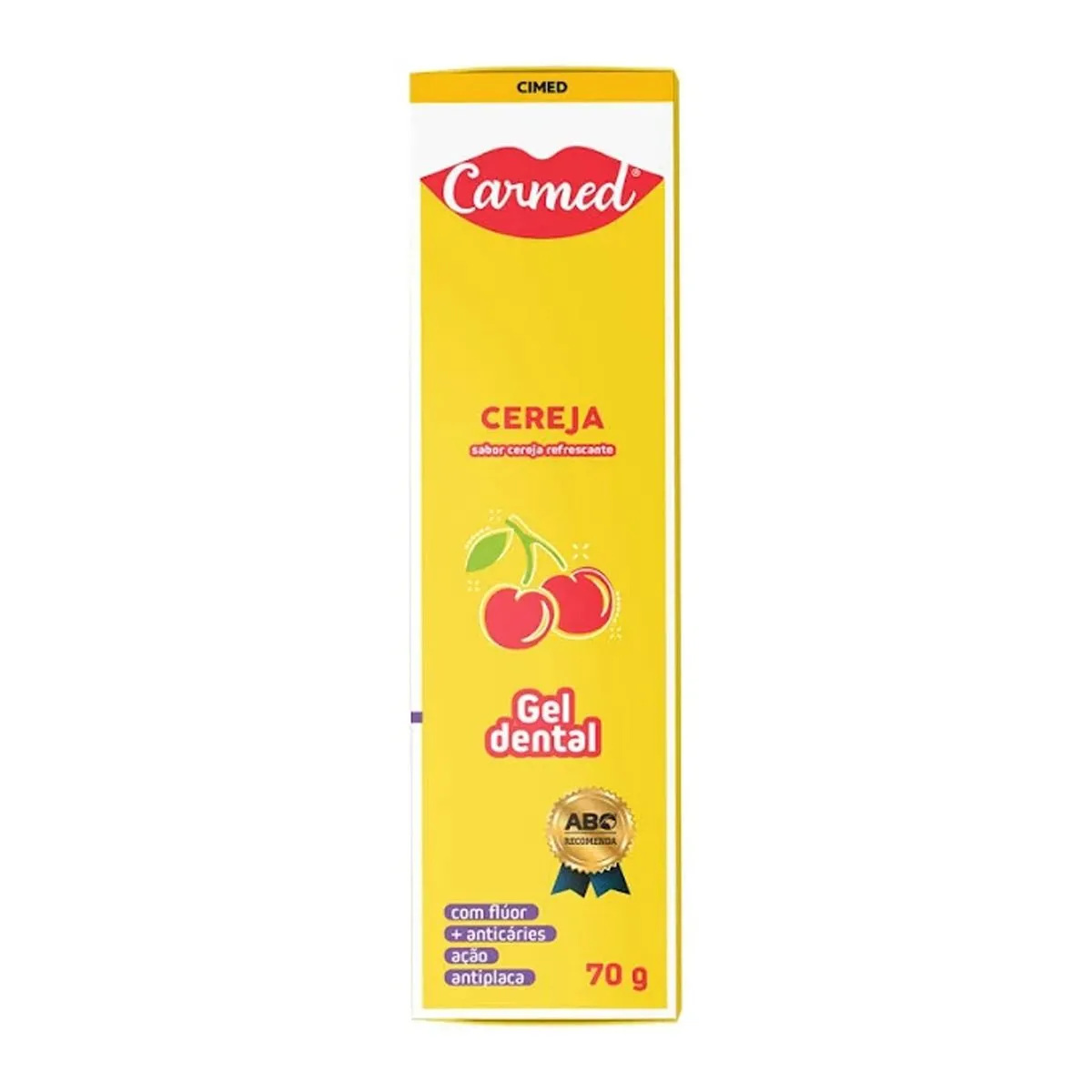 Gel Dental Cereja Com Flúor 70g Carmed