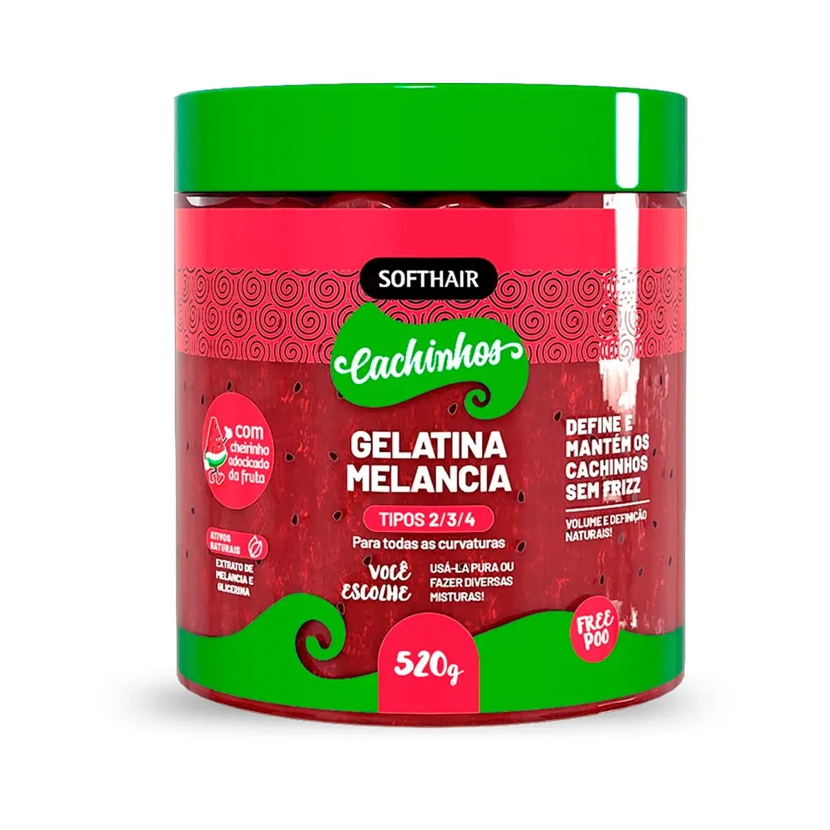 Gelatina Cachos 520g Melancia Soft Hair