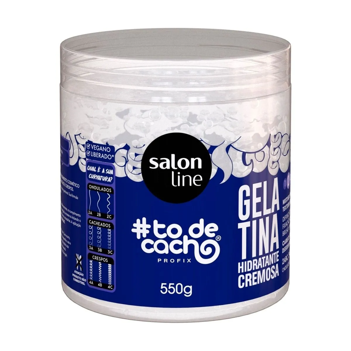 Gelatina Hidratante Cremosa #todecacho Com 550g Salon Line