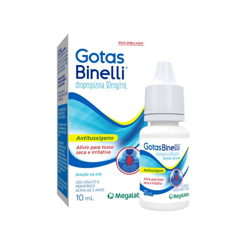 Gotas Binelli Dropropizina 30mg/ml Solução Oral 10ml Megalabs