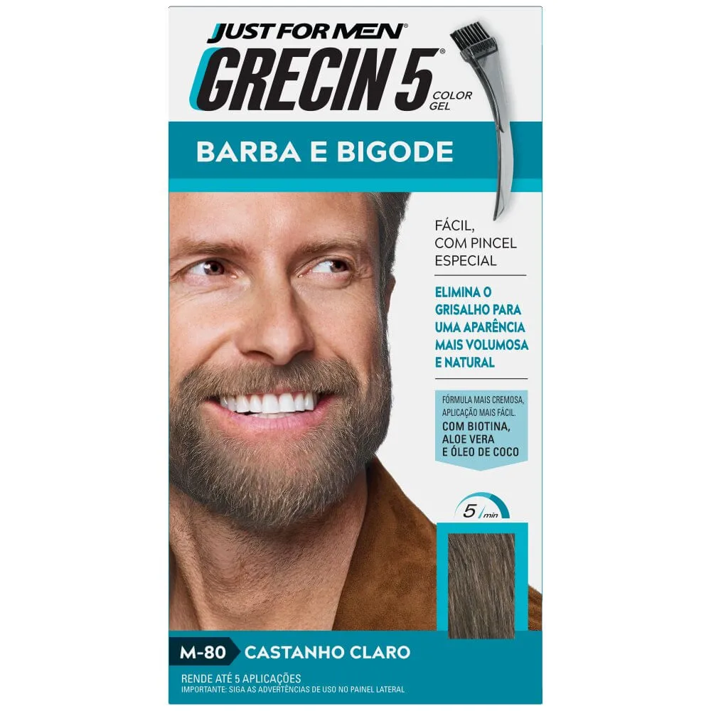 Grecin 5 Gel Cast Claro 80 Barba e Bigode