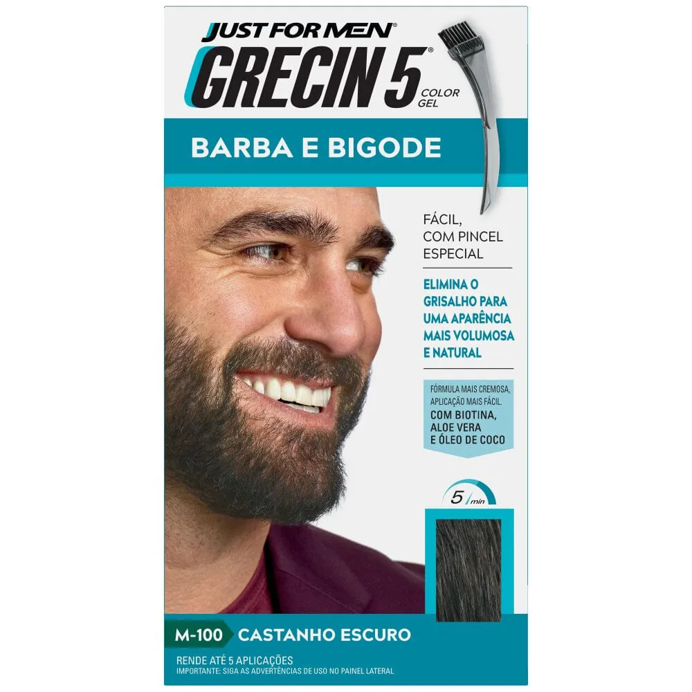 Grecin 5 Gel Cast Escuro 100 Barba e Bigode