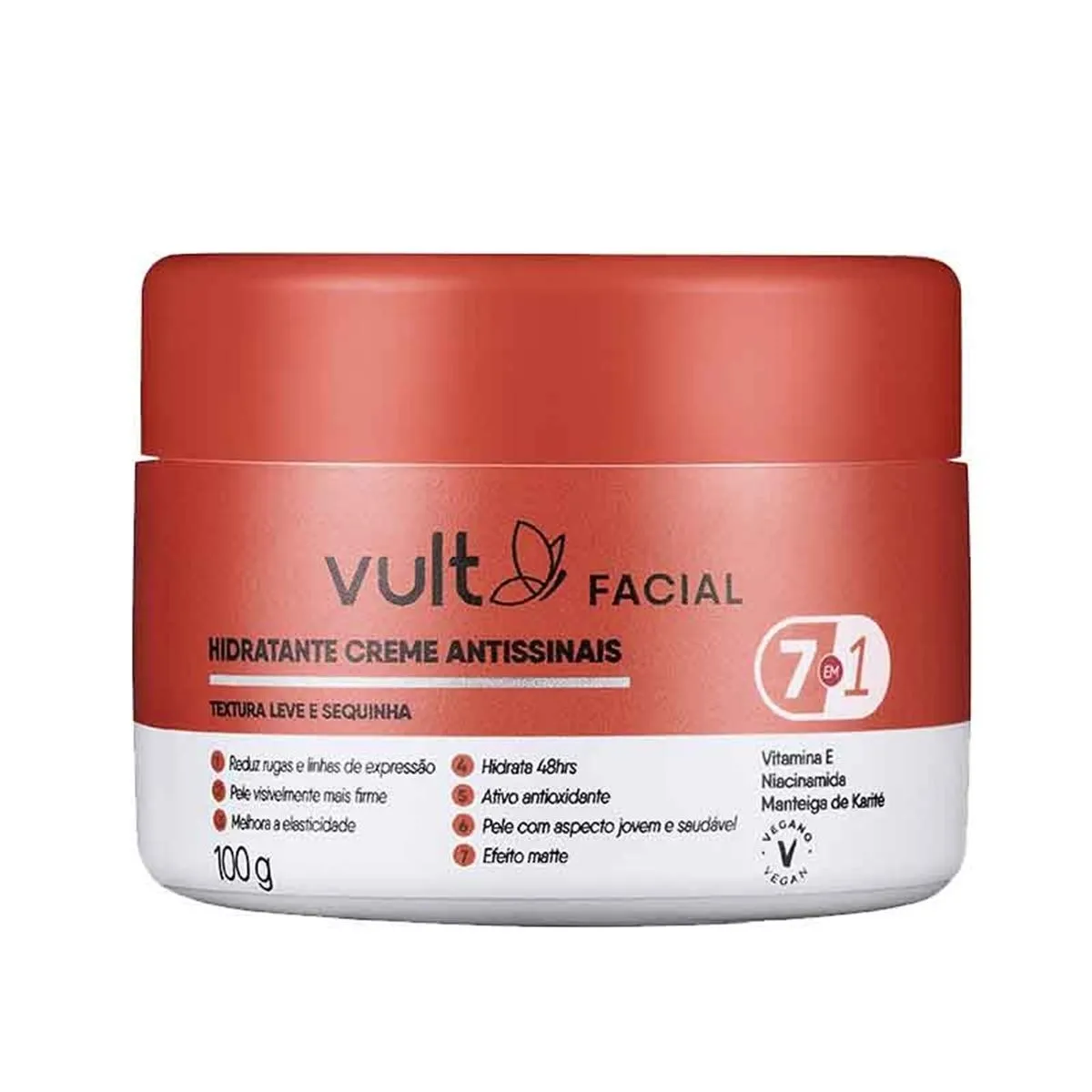 Hidratante Creme Antissinais Facial 100G Vult