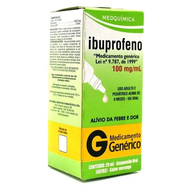 Ibuprofeno 100mg 20ml Mor Genérico Medquímica
