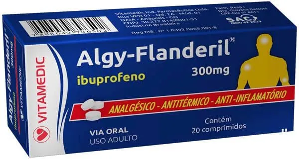 Ibuprofeno 300mg 20 Comprimidos Algy-Fland Vitamedic