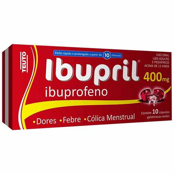 Ibuprofeno 400mg 10 Cápsulas Gel Ibupril Teuto