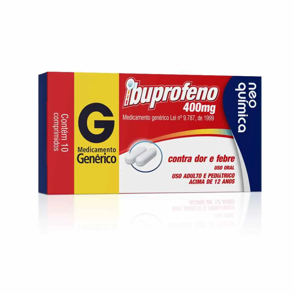 Ibuprofeno 400mg 10 Comprimidos Genérico Neo Química