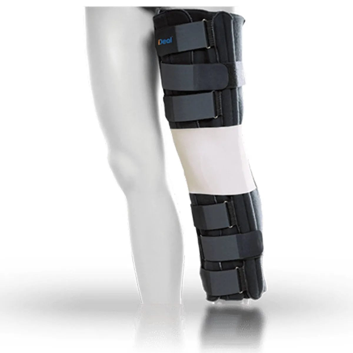 Imobilizador de Joelho Fixo (Joelheira Imobilizadora) Preto 60Cm Mg Ideal