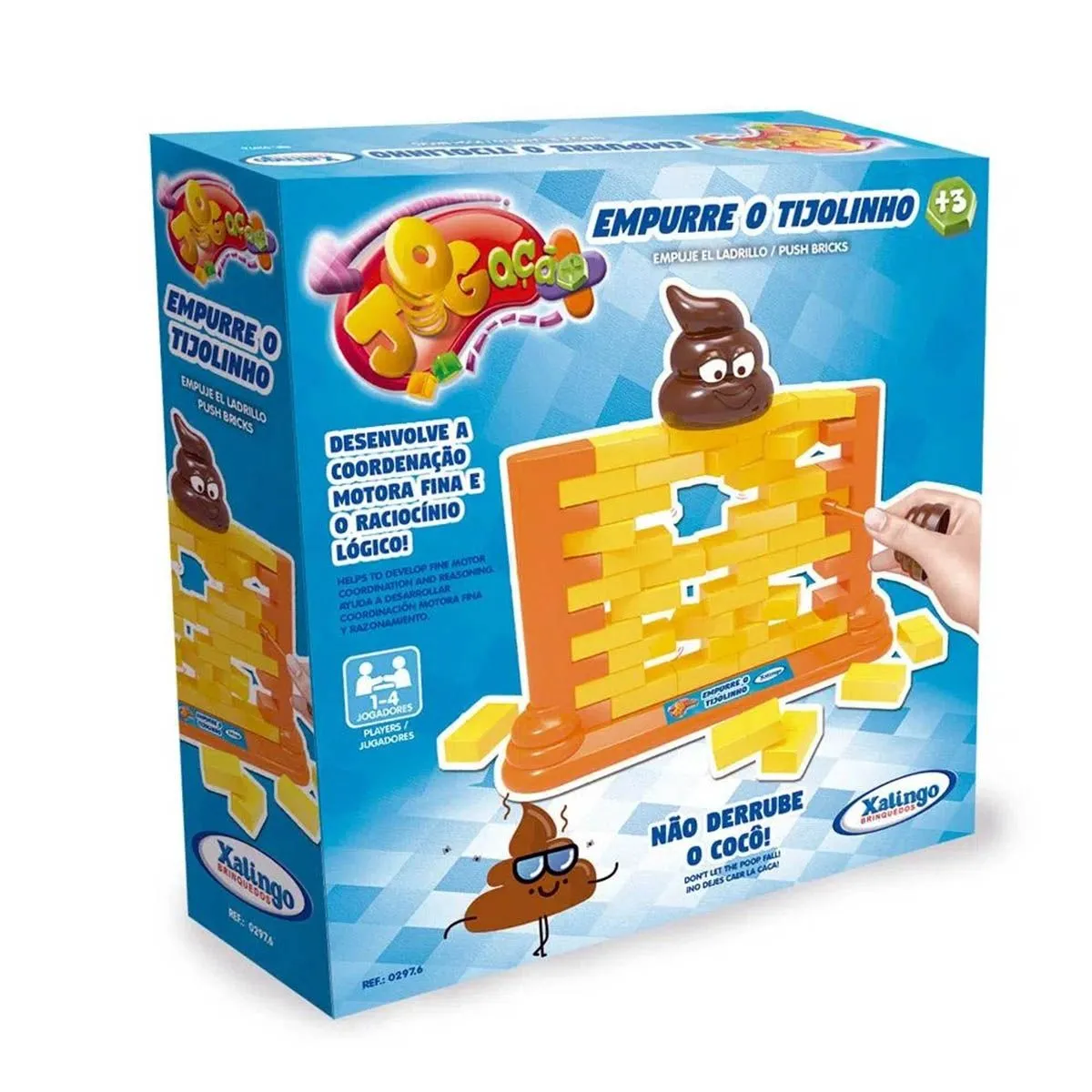 Jogo Empurre O Tijolinho Jogação Xalingo Brinquedos