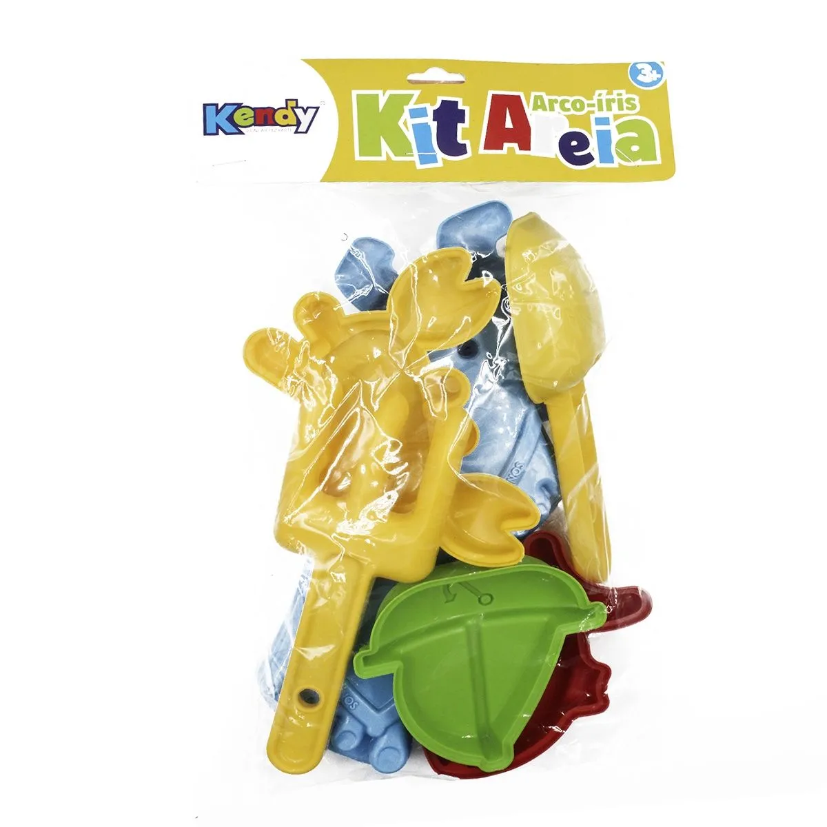 Kit Areia Arco Iris Com Forminhas Para Modelar 8 Peças Kendy