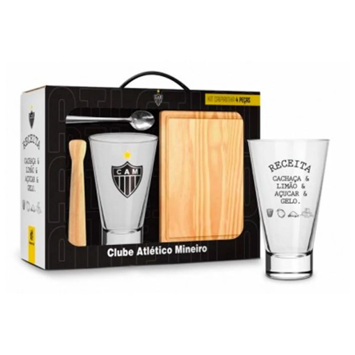 Kit Caipirinha 4 Peças Clube Atlético Mineiro Brasfoot