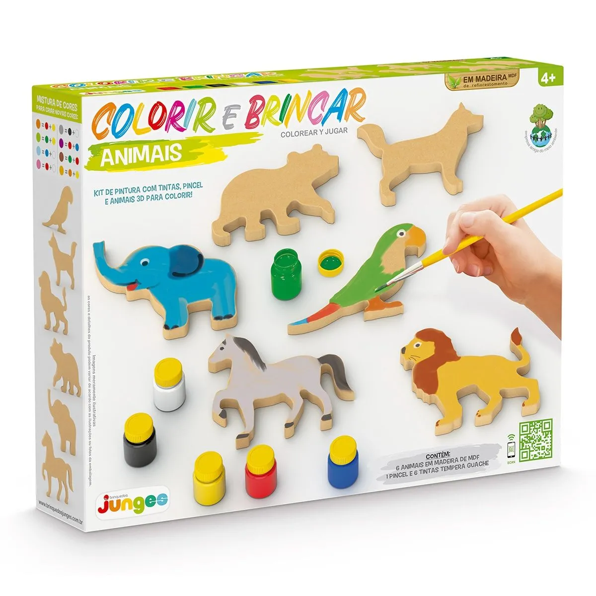 Kit Colorir e Brincar Animais Ref:336 Junges